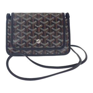 Goyard Plumet Pouch Wallet Herringbone Pochette Long Wallet Leather Coated